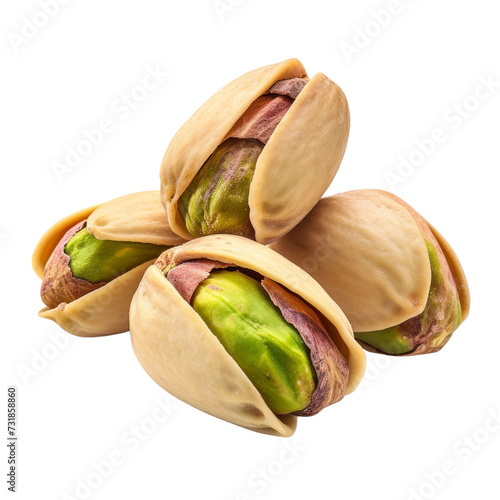 Pistachio Delight Isolated on Transparent or White Background, PNG photo