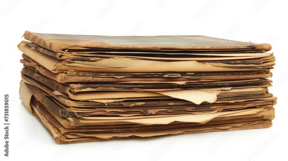 Stack of old photos with clipping path for the inside Stack of old photos with clipping path for the inside
