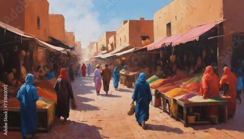Vibrant Marrakech Market