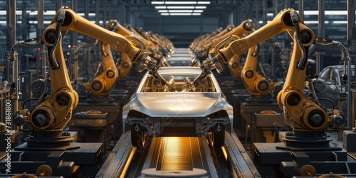 Advanced robotic assembly line for car manufacturing