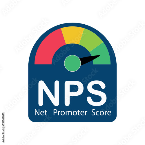 Net promoter score sign, label. Vector stock illustration.