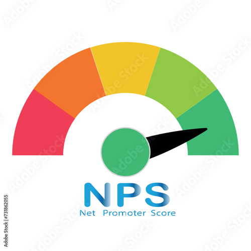Net promoter score sign, label. Vector stock illustration.