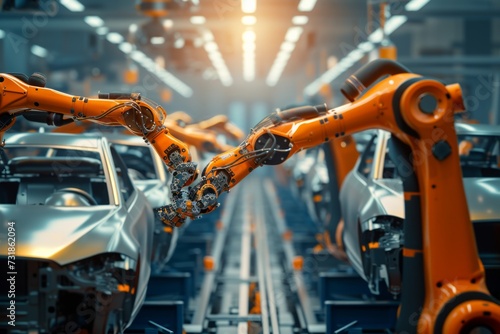 Advanced robotic assembly line for car manufacturing