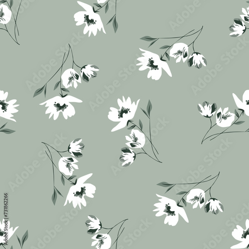 seamless flower with  design pattern on background © Parth Patel