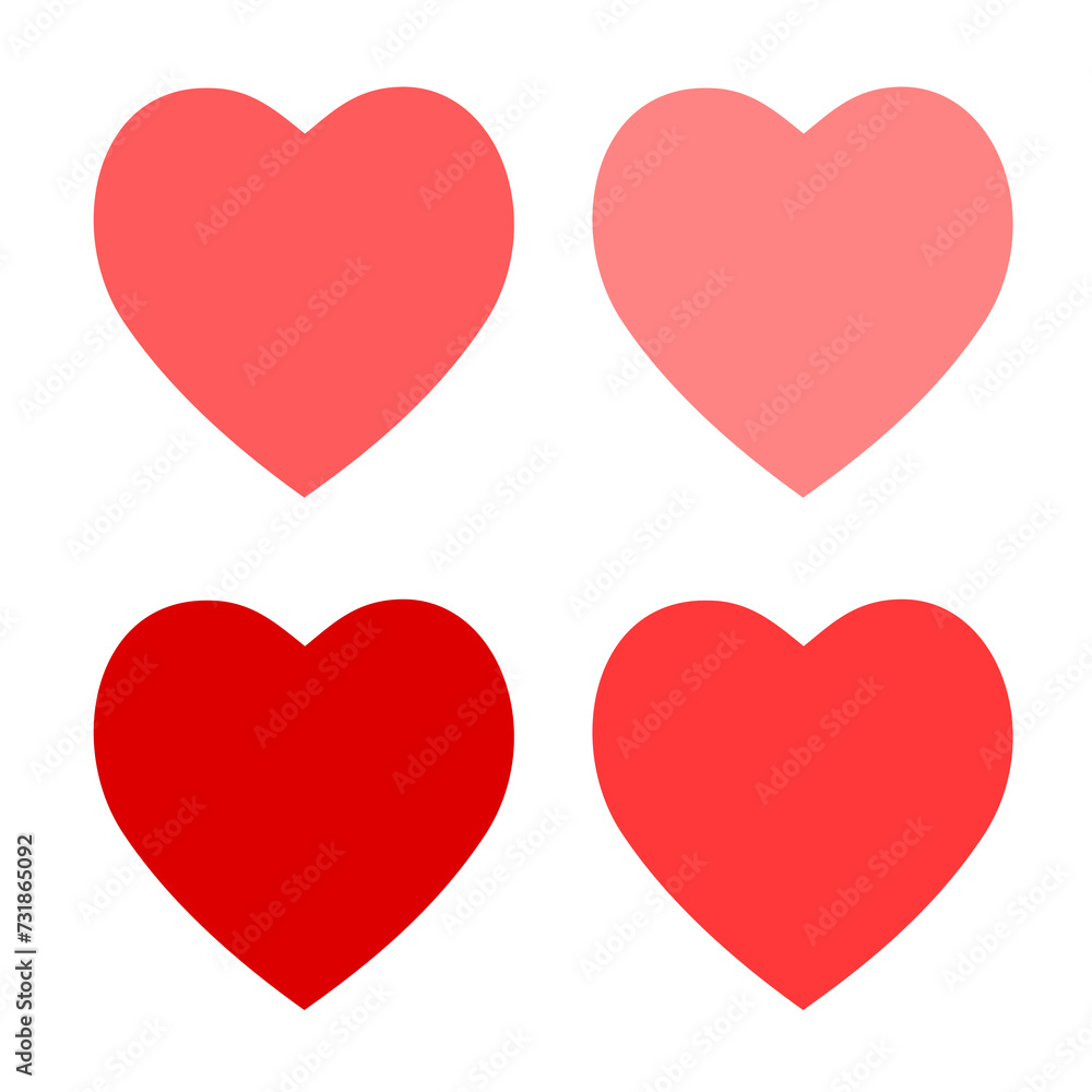 Set of color hearts icons.heart icons, concept of love. Design elements for Valentine's Set of color hearts icons.heart icons, concept of love. Design elements for Valentine's