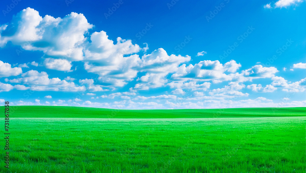 meadow, grassland, landscape,agriculture,lawn, field, sky, cloud, flower, nature, spring,Background image of a vast green field under a bright blue sky. bright green grass Receives light well The ba meadow, grassland, landscape,agriculture,lawn, field, sky, cloud, flower, nature, spring,Background image of a vast green field under a bright blue sky. bright green grass Receives light well The ba