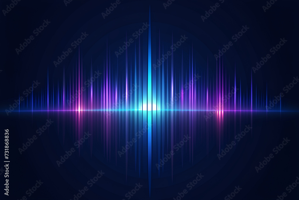 abstract, music wave, sound digital technology background
