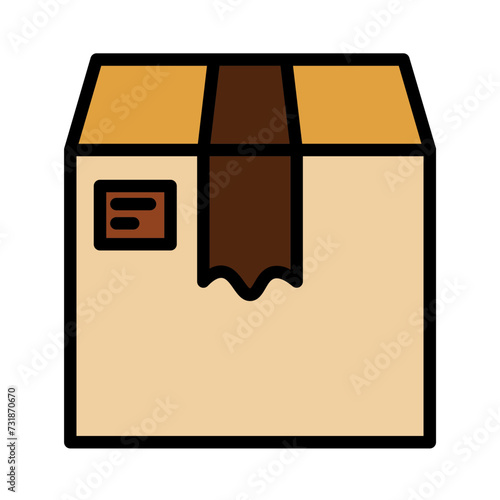 Box Bundle Cargo Filled Outline Icon