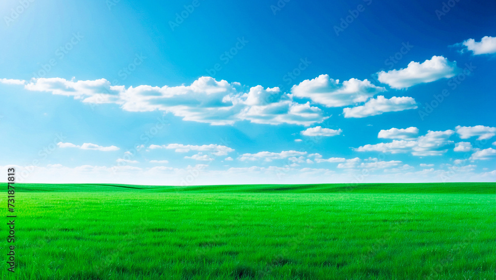 meadow, grassland, landscape,agriculture,lawn, field, sky, cloud, flower, nature, spring,Background image of a vast green field under a bright blue sky. bright green grass Receives light well The ba meadow, grassland, landscape,agriculture,lawn, field, sky, cloud, flower, nature, spring,Background image of a vast green field under a bright blue sky. bright green grass Receives light well The ba