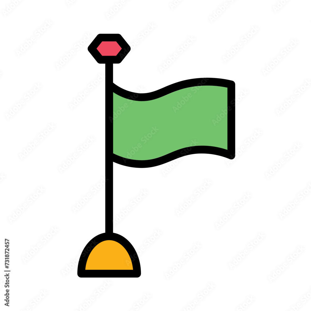 Country Flag Golf Filled Outline Icon Country Flag Golf Filled Outline Icon