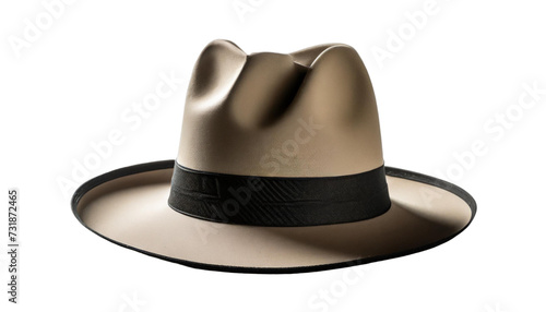 Black hat isolated on transparent background.