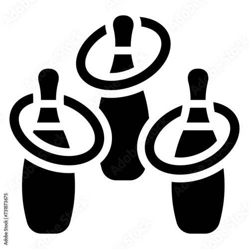 Ring Toss glyph icon, related to carnival, festival theme, best for UI, UX kit, web and app development