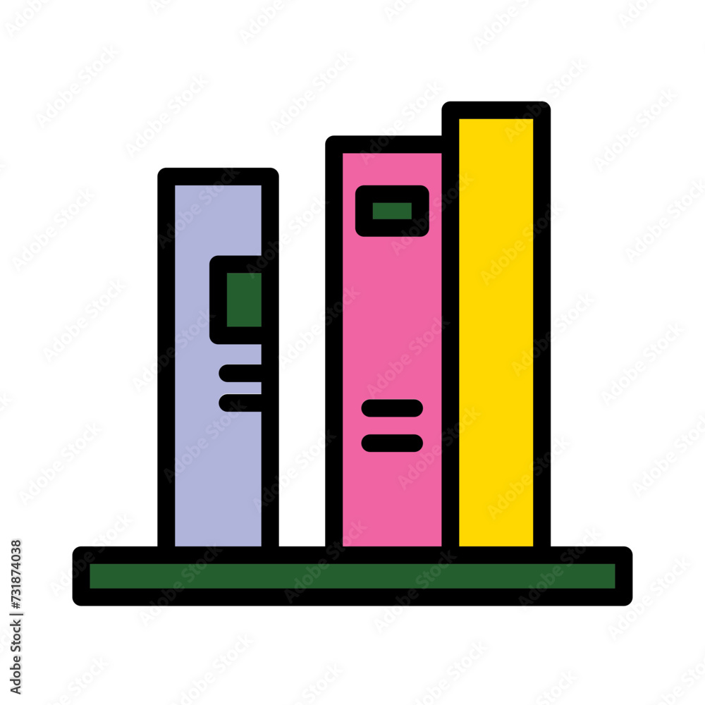 Book Library Study Filled Outline Icon Book Library Study Filled Outline Icon