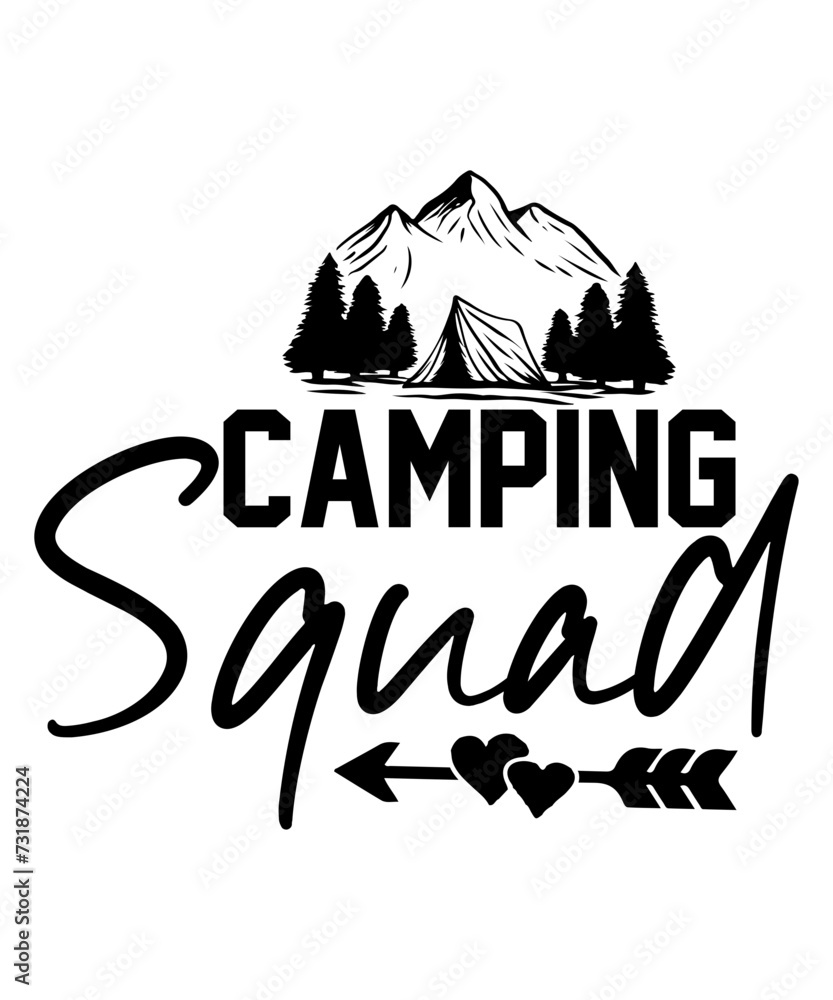 camping squad svg