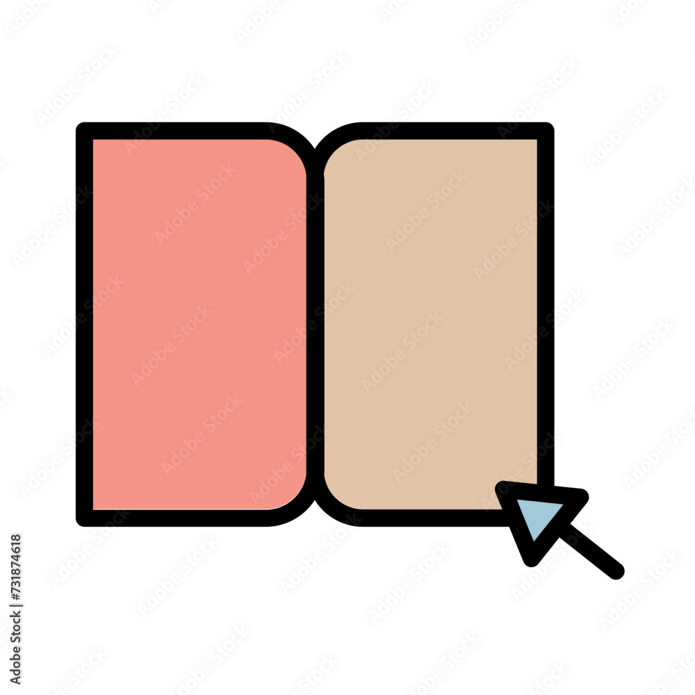 Cursor Ebook Study Filled Outline Icon Cursor Ebook Study Filled Outline Icon