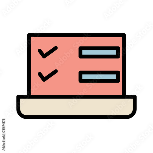 Mark Plan Study Filled Outline Icon