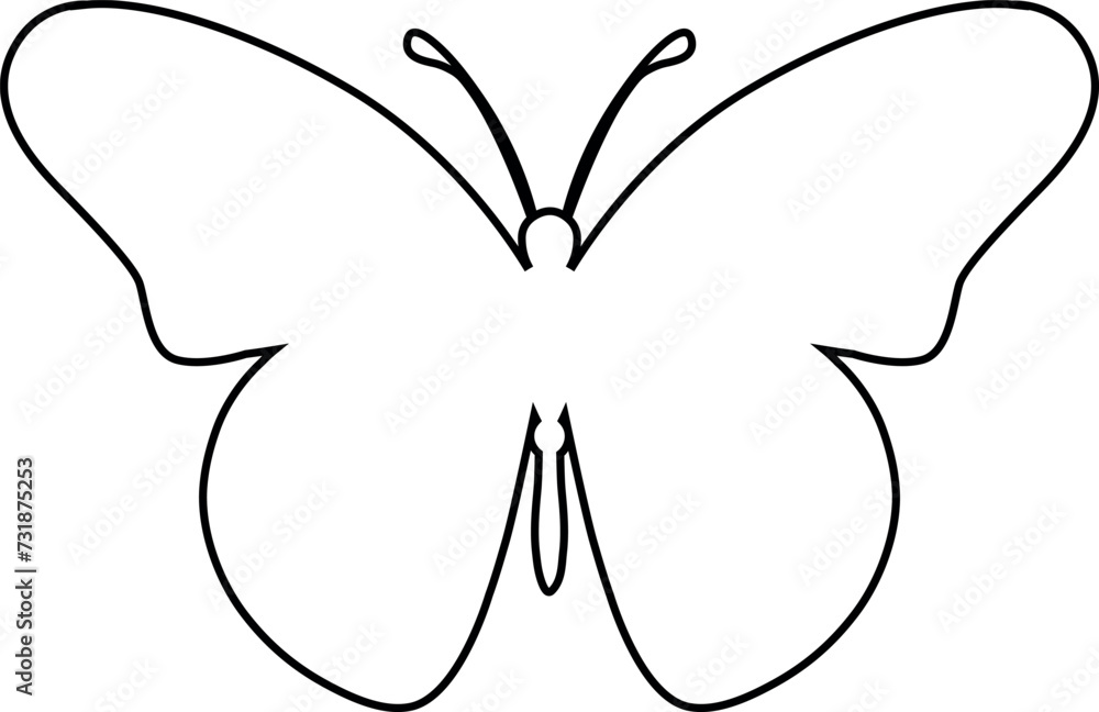Butterfly drawing for decoration and holiday. Butterfly drawing for decoration and holiday.