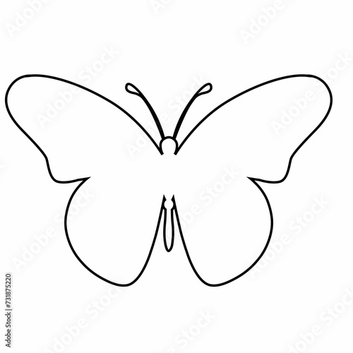 Butterfly drawing for decoration and holiday.