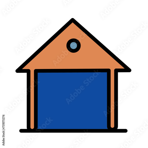 Garden Village Will Filled Outline Icon