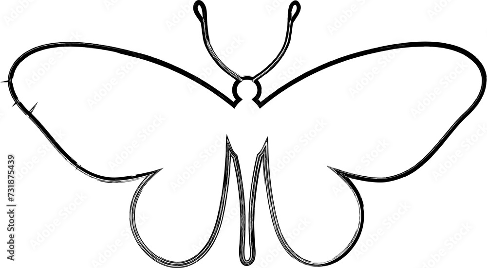 Butterfly drawing for decoration and holiday. Butterfly drawing for decoration and holiday.