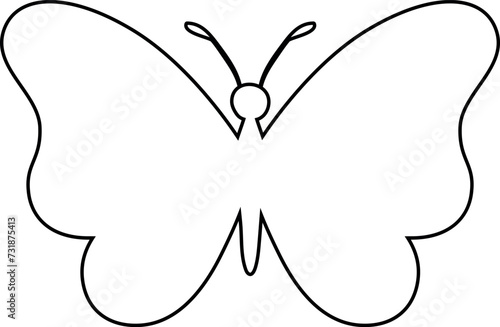Butterfly drawing for decoration and holiday.