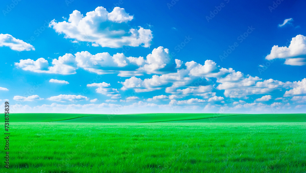 meadow, grassland, landscape,agriculture,lawn, field, sky, cloud, flower, nature, spring,Background image of a vast green field under a bright blue sky. bright green grass Receives light well The ba meadow, grassland, landscape,agriculture,lawn, field, sky, cloud, flower, nature, spring,Background image of a vast green field under a bright blue sky. bright green grass Receives light well The ba