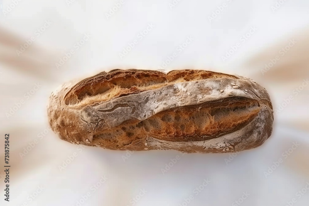 simple bread isolated on white background