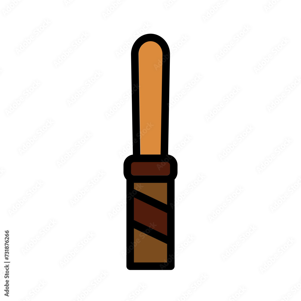 Baton Police Security Filled Outline Icon Baton Police Security Filled Outline Icon