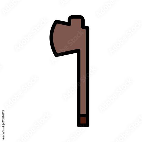 Foto Axe Hand War Filled Outline Icon