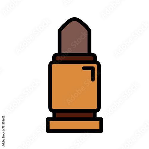 Ammo Bullet Bullets Filled Outline Icon