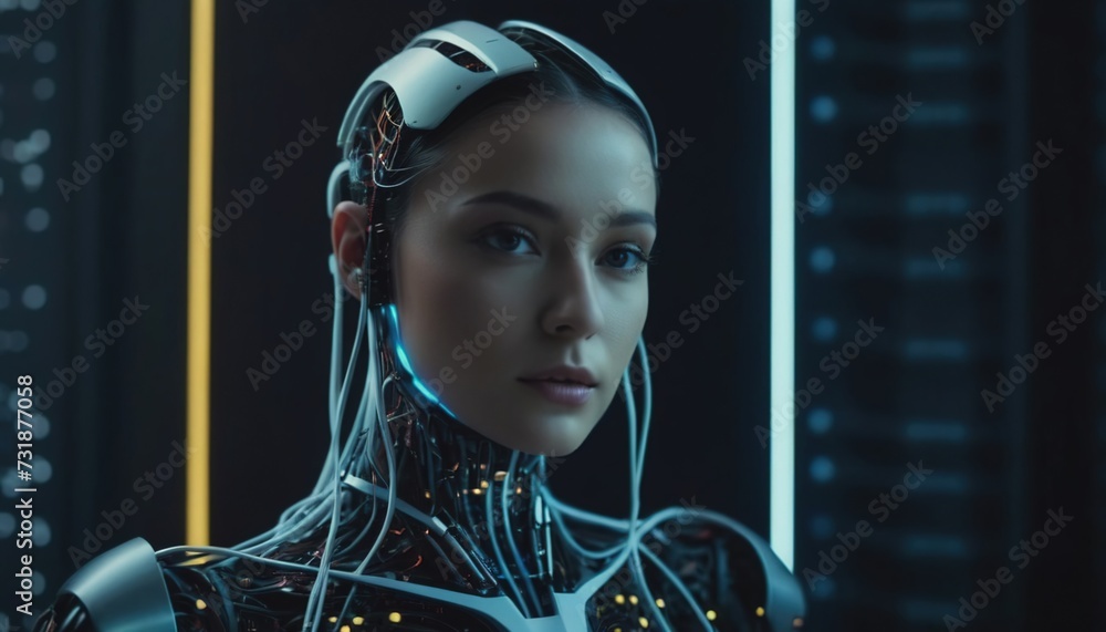 artificial intelligence, cyborg girl, artificial intelligence girl, artificial intelligence in human form artificial intelligence, cyborg girl, artificial intelligence girl, artificial intelligence in human form