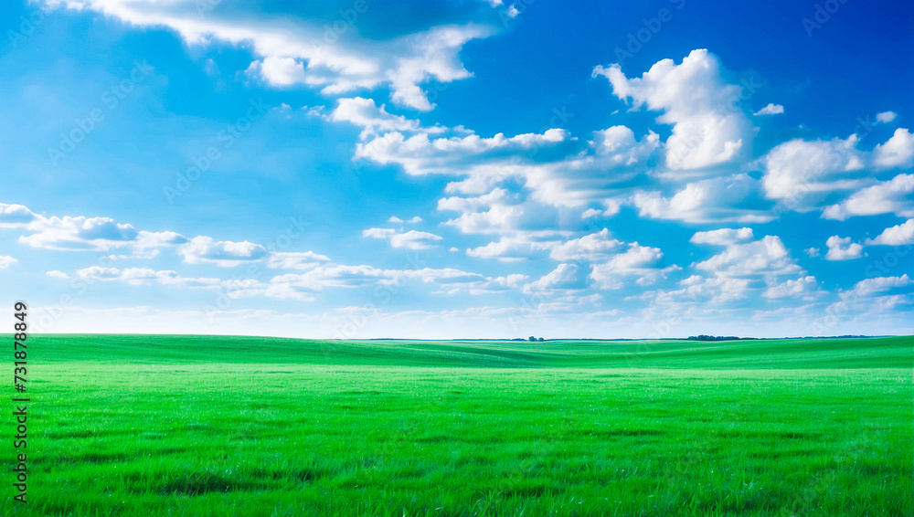 meadow, grassland, landscape,agriculture,lawn, field, sky, cloud, flower, nature, spring,Background image of a vast green field under a bright blue sky. bright green grass Receives light well The ba meadow, grassland, landscape,agriculture,lawn, field, sky, cloud, flower, nature, spring,Background image of a vast green field under a bright blue sky. bright green grass Receives light well The ba