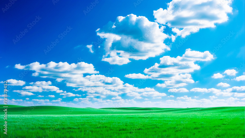 meadow, grassland, landscape,agriculture,lawn, field, sky, cloud, flower, nature, spring,Background image of a vast green field under a bright blue sky. bright green grass Receives light well The ba meadow, grassland, landscape,agriculture,lawn, field, sky, cloud, flower, nature, spring,Background image of a vast green field under a bright blue sky. bright green grass Receives light well The ba