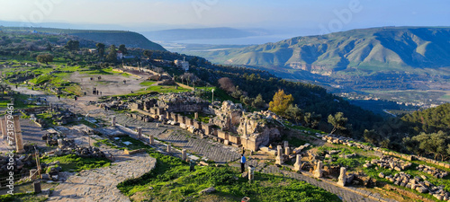The roman ruines of Umm Qais (Gadara) on Jordan