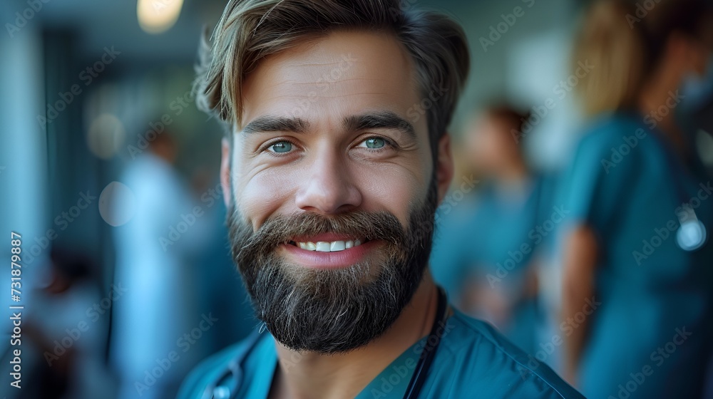 Smiling Bearded Doctor Portrait Smiling Bearded Doctor Portrait