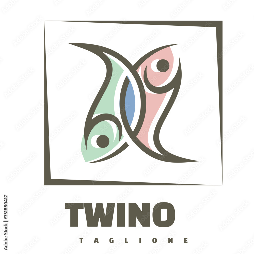 Fototapeta premium abstract icon character logo mascot