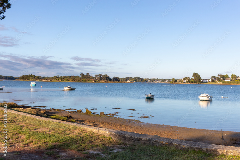 boats on the river in the morning boats on the river in the morning