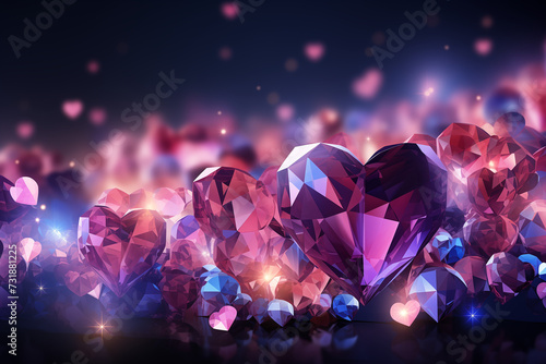 Jewelry hearts, precious stones, diamonds, love, rich love. wallpaper background screensaver card for postcard, desktop, slide, website, greetings