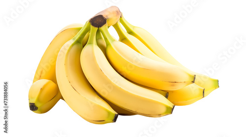 Fresh Bananas with Transparent Background: High-Quality Image for Culinary Designs 