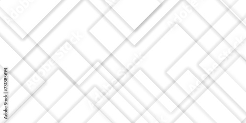 Abstract white background with diamond and triangle shapes layered in modern abstract pattern design.Grey white abstract square background geometry shine and layer element vector for presentation.