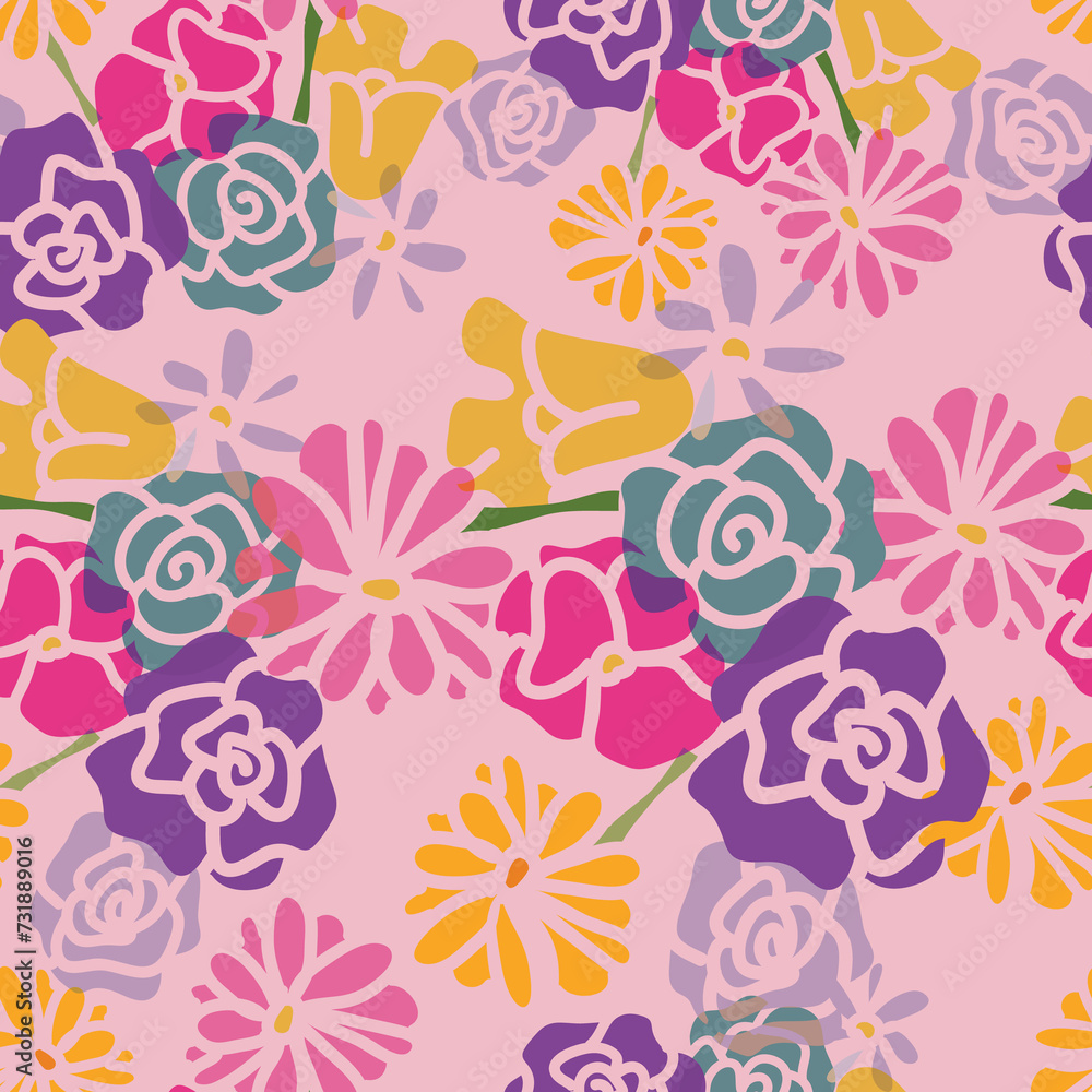 motifs floraux en format vector, parfait pour le papier d'emballage, les cartes cadeaux, le papier peint, la papeterie, les boîtes et sacs cadeaux, le tissu, les imprimés, les articles de maison motifs floraux en format vector, parfait pour le papier d'emballage, les cartes cadeaux, le papier peint, la papeterie, les boîtes et sacs cadeaux, le tissu, les imprimés, les articles de maison