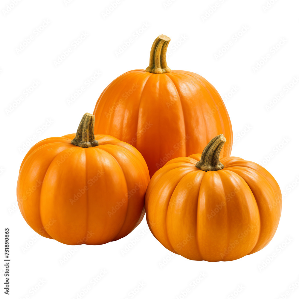 Pumpkins isolated on a transparent background. Pumpkins isolated on a transparent background.