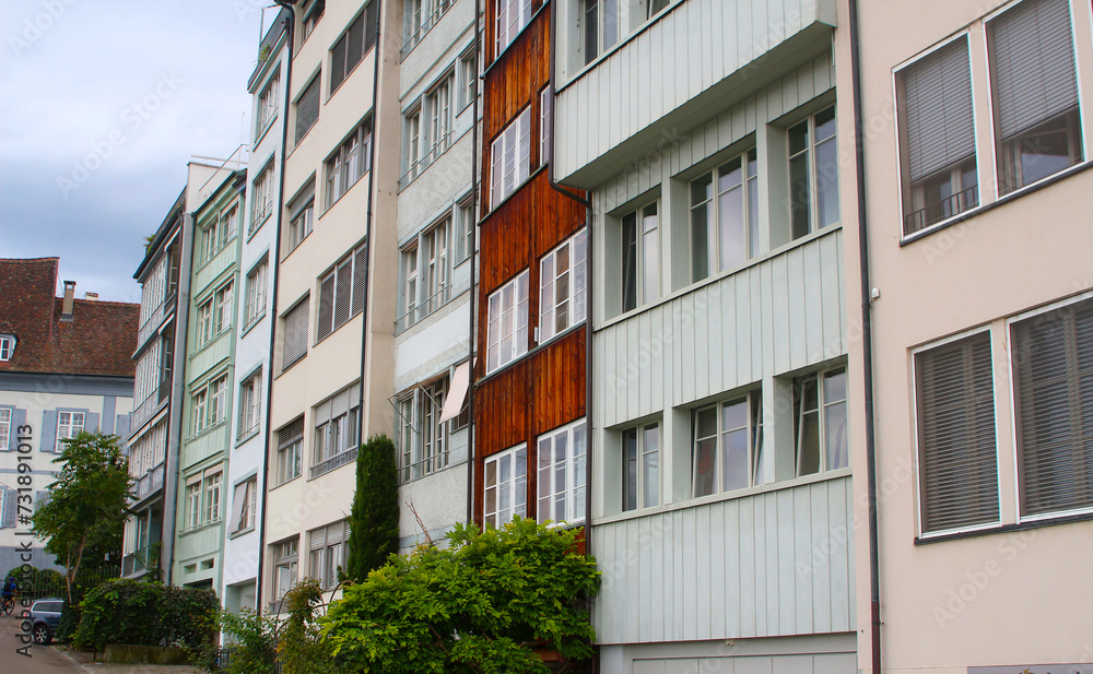 Multi-storey apartment buildings, Basel, Switzerland Multi-storey apartment buildings, Basel, Switzerland