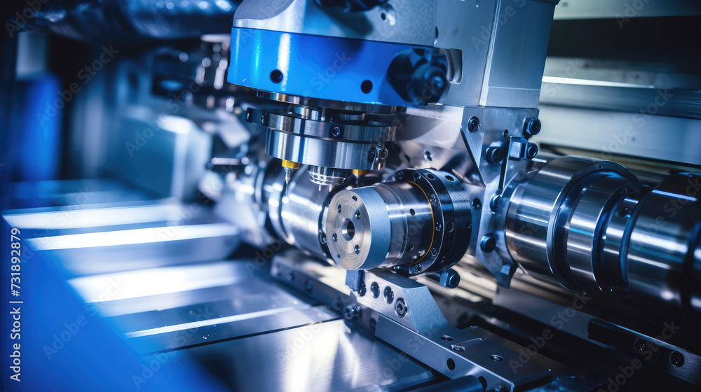 Engineering background: Precision machinery in action, showcasing sleek design and advanced technology. Metallic gears in intricate detail create an industrial ambiance Engineering background: Precision machinery in action, showcasing sleek design and advanced technology. Metallic gears in intricate detail create an industrial ambiance
