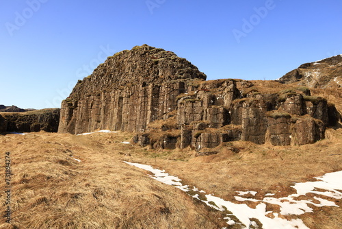 Dverghamrar is a group of basalt organs of Iceland located in the south of the country, northeast of the locality of Kirkjubæjarklaustur