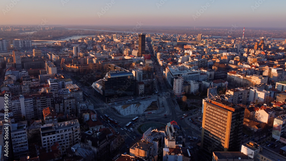 Obraz premium View of Belgrade cityscape, capital of Serbia.