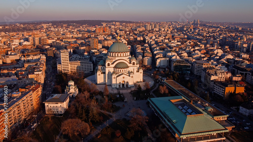 Wallpaper Mural View of Saint Sava, orthodox church in Belgrade, Serbia. Torontodigital.ca