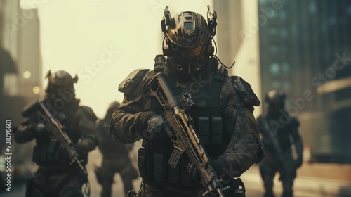Futuristic Special Forces Operation photo