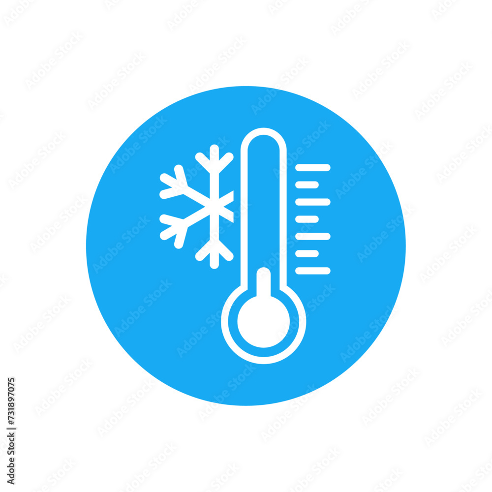 Low temperature thermometer icon Low temperature thermometer icon