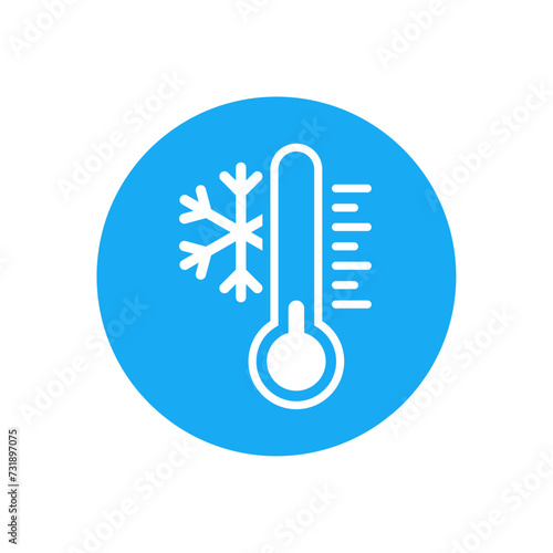 Low temperature thermometer icon